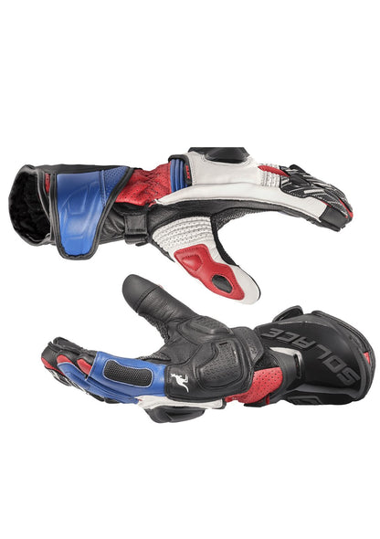 SOLACE FURIOUS CE GLOVES V3 -  WHITE BLUE RED
