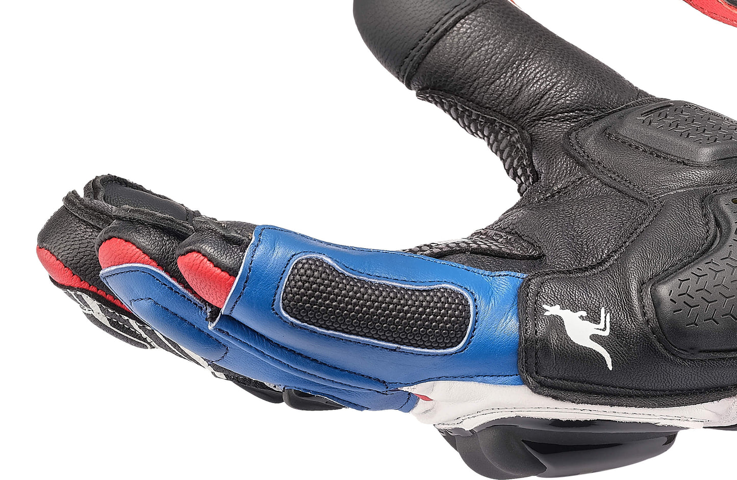 SOLACE FURIOUS CE GLOVES V3 -  WHITE BLUE RED