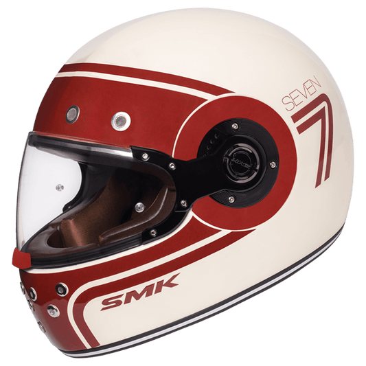 Smk Retro Seven Helmet (GL130)- White Red
