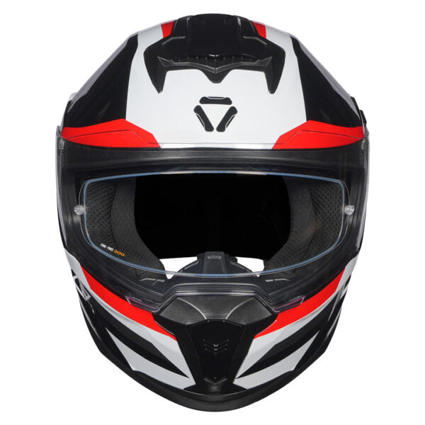 KORDA SONIC GP MOZE GLOSS WHITE RED  W/P HELMET (Dual visor)