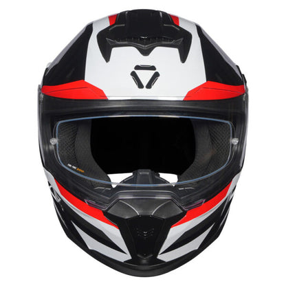 KORDA SONIC GP MOZE GLOSS WHITE RED  W/P HELMET (Dual visor)