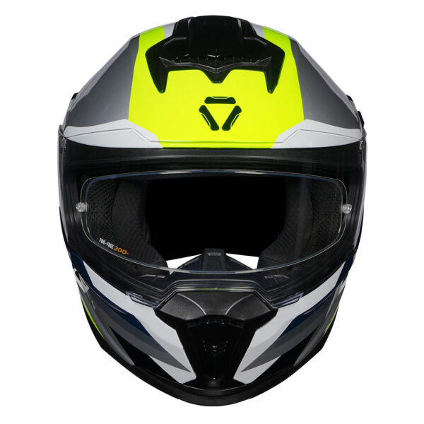 KORDA SONIC GP MOZE GLOSS GREY FLO YELLOW  W/P HELMET (Dual visor)