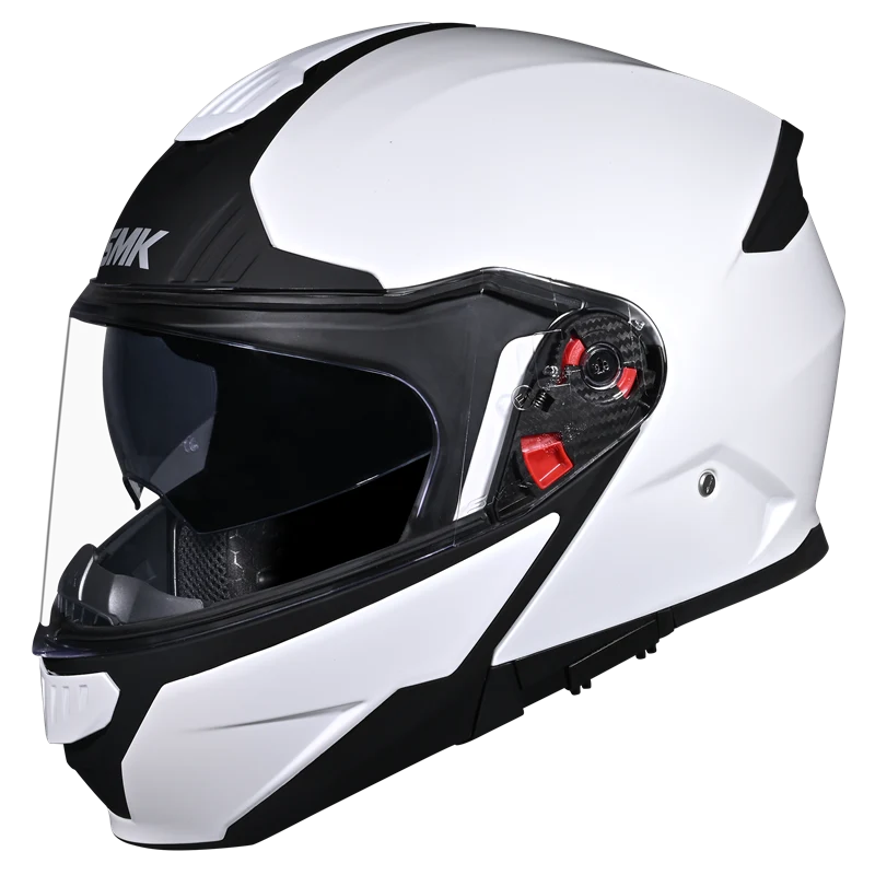 SMK Gullwing Gloss White Unicolor Helmet(GL100)ECE 22-06