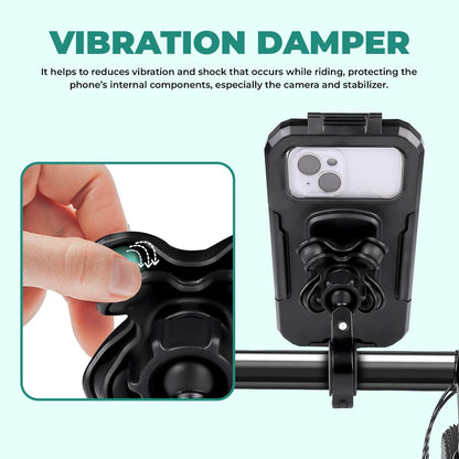 Simtac Splash Gurard X Mobile Holder with Vibration Damper MHWP-PRO - AH Helmets