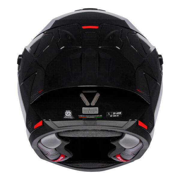 KORDA SONIC GP SOLID GLOSS BLACK W/P HELMET (Dual visor)
