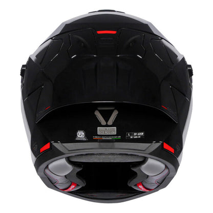 KORDA SONIC GP SOLID GLOSS BLACK W/P HELMET (Dual visor)