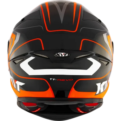 KYT TT Revo Overtech Black Orange Gloss Helmet