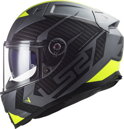 LS2 FF811 Vector II Splitter Matt Titanium hiviz yellow Helmets - AH Helmets
