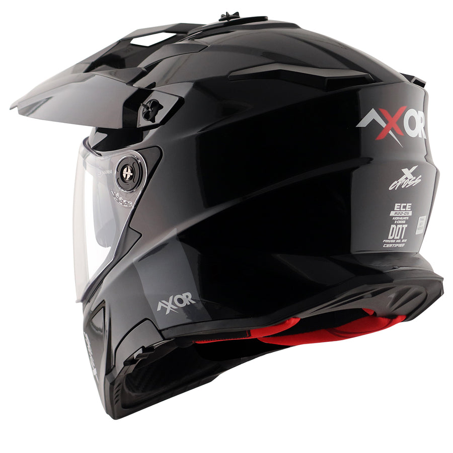 Axor X-Cross Dual Visor SC Plain Gloss Black Helmet