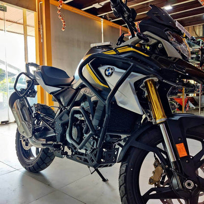 NEXUSGEAR BMW G310GS UPPER LOWER CRASH GUARD With  Puck Black Slider