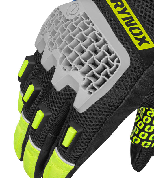 Rynox  Gravel Dualsports  Black HiViz Green Gloves