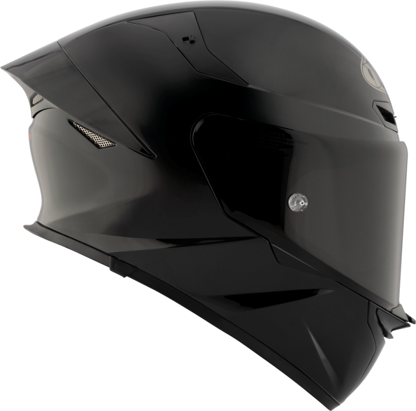 KYT TT Revo Gloss Plain Black -06  Helmet
