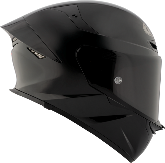 KYT TT Revo Gloss Plain Black -06  Helmet
