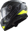 LS2 FF811 Vector II Splitter Matt Titanium hiviz yellow Helmets - AH Helmets