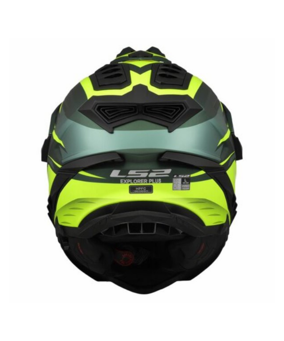 LS2 MX701 EXPLORER Spire Gloss Hi Viz Green Helmets - AH Helmets
