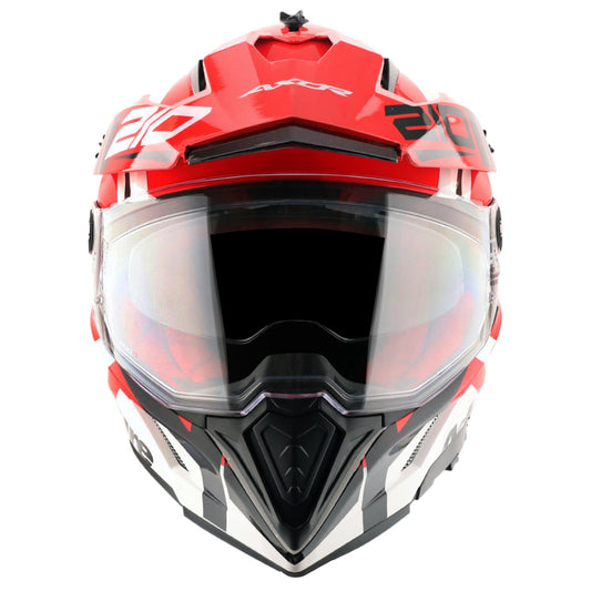 Axor X-Cross Dual Visor Speedometer Gloss White Red Helmet