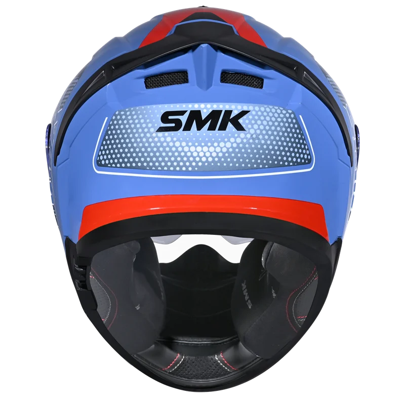 Smk Typhoon Tourer Gloss Grey Blue White Helmet -06 -GL651