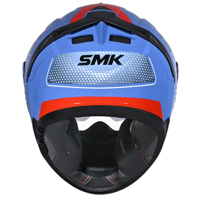 Smk Typhoon Tourer Gloss Grey Blue White Helmet -06 -GL651