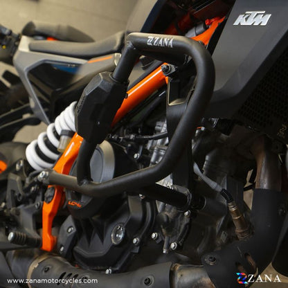 ZANA Crash guard with slider puck in black color for KTM Duke 390/250/200/390 Gen3 – ZI-8417