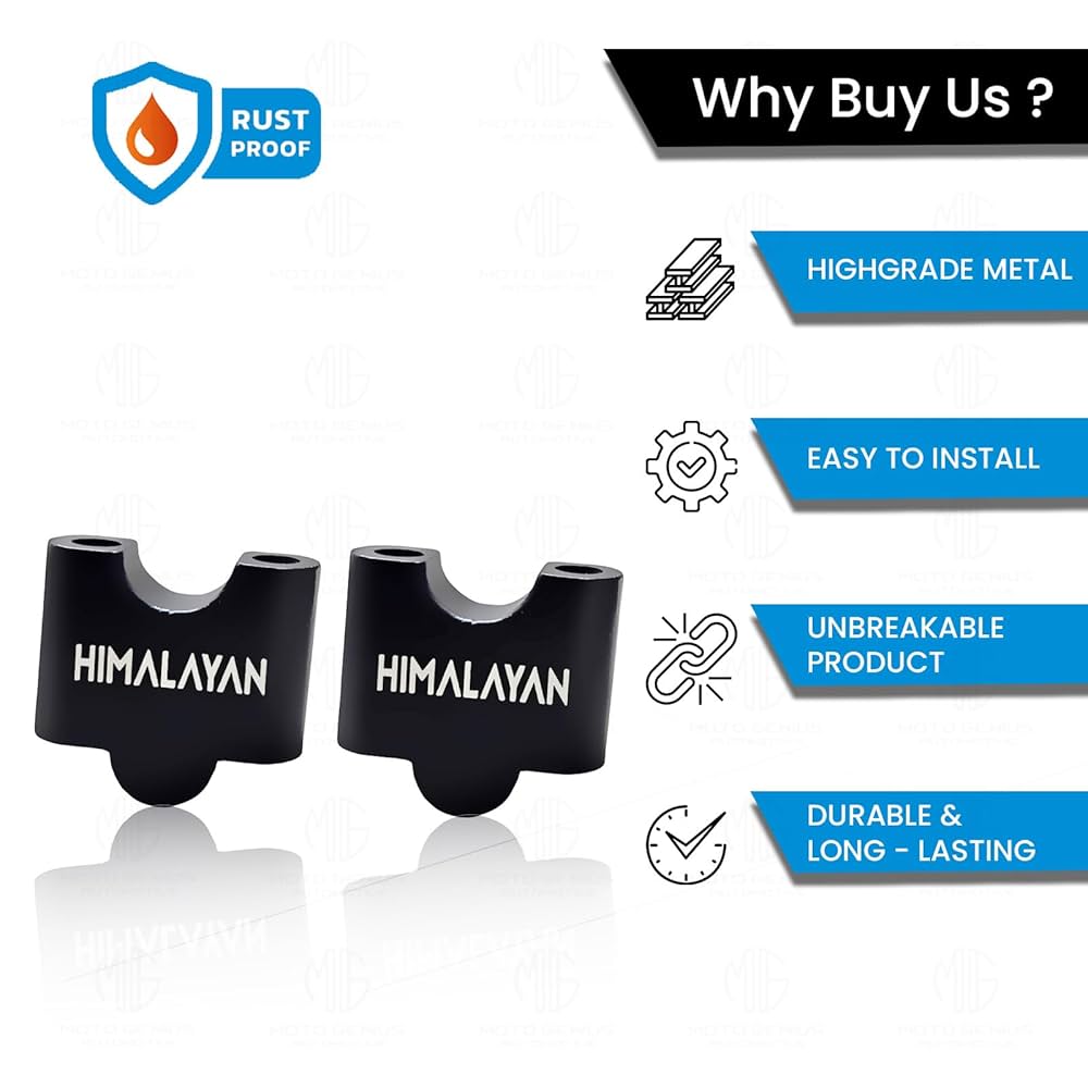 ROYAL ENFIELD HIMALAYAN BS3/BS4/BS6 HANDLE RISERS -BLACK