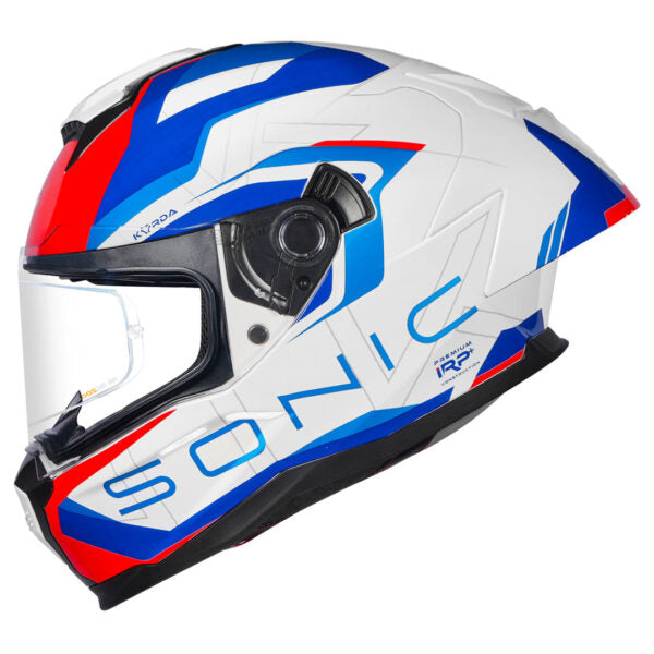 KORDA SONIC GP ROADLION GLOSS BLUE RED W/P HELMET (Dual visor)