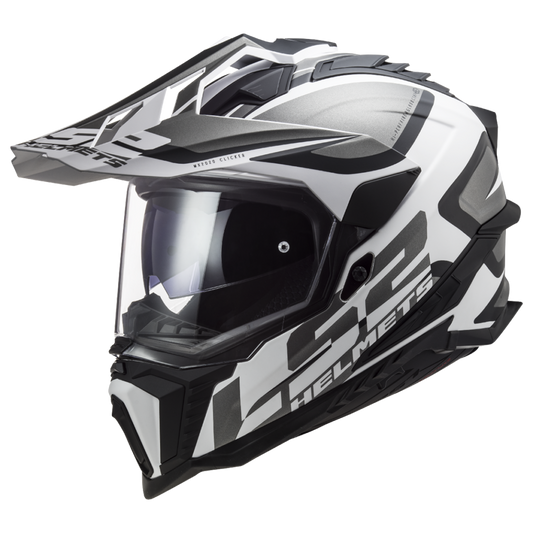 LS2 MX701 EXPLORER ALTER Matt Black white Helmet