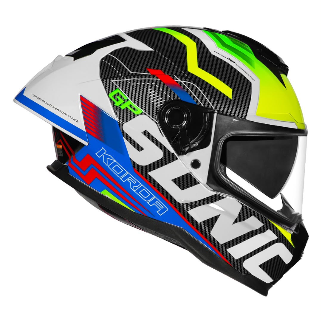 KORDA SONIC GP SPI-D GLOSS MULTI W/V HELMET- FREE SMOKE VISOR