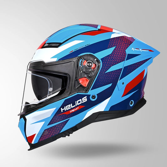 Studds Helios Circuit D2 Blue & Red Helmet
