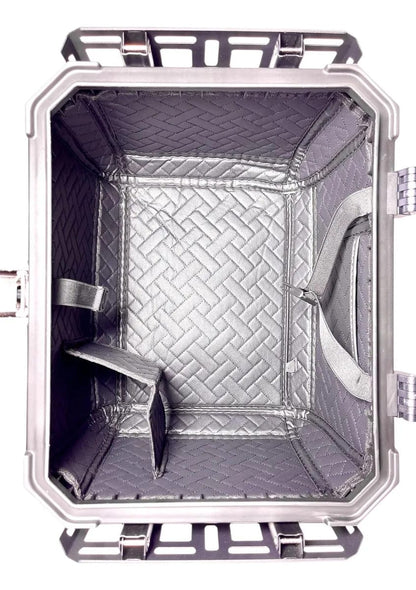 MH MOTO ADVENTURE ALUMINIUM TOP BOX - 45 Ltrs WITH INTEGRATED  MOLLE EXPANSION SIDE OPNABLE TRAY