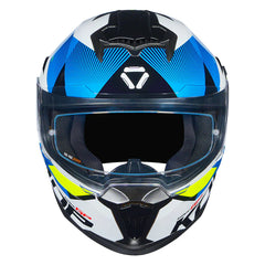 KORDA SONIC GP BRAVE GLOSS WHITE  FLO YELLOW  W/P HELMET (Dual visor)