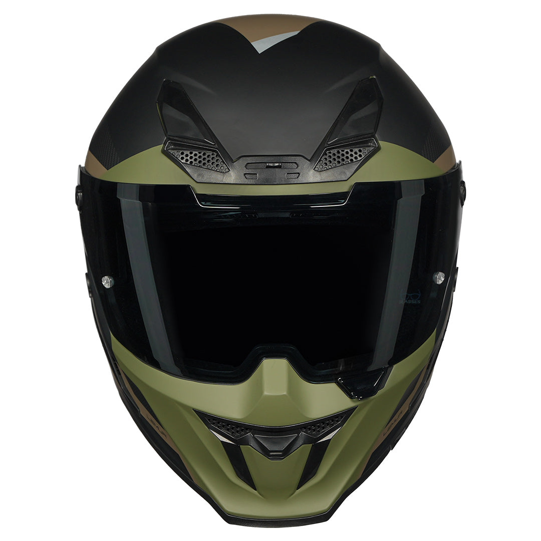 KORDA ICON LEMUR A MATT Millitary Green  HELMET (Dual visor)