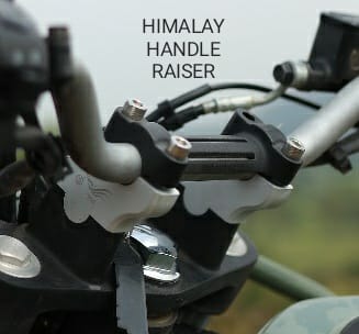 ROYAL ENFIELD HIMALAYAN  ALUMINIUM HANDLE RISERS BS3/BS4/BS6 - SILVER