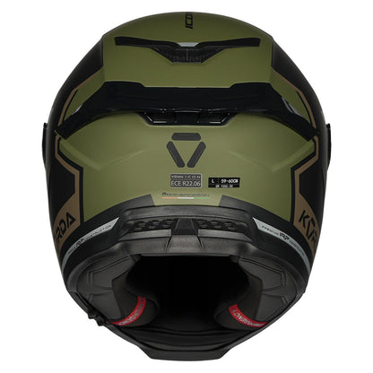 KORDA ICON LEMUR A MATT Millitary Green  HELMET (Dual visor)
