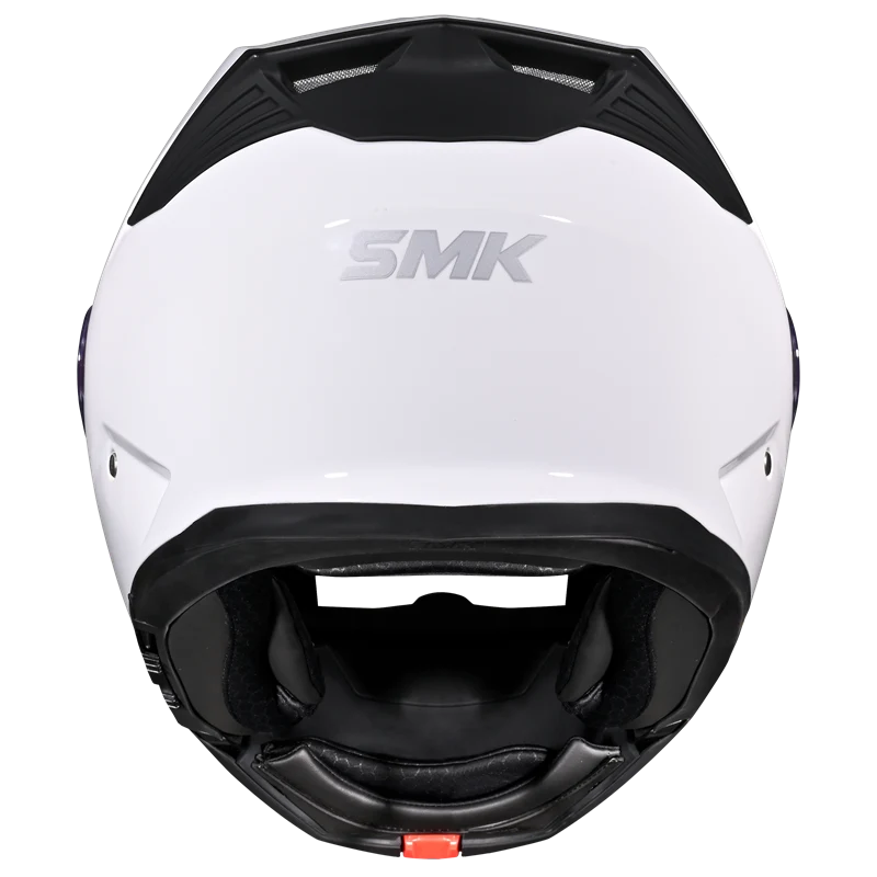 SMK Gullwing Gloss White Unicolor Helmet(GL100)ECE 22-06