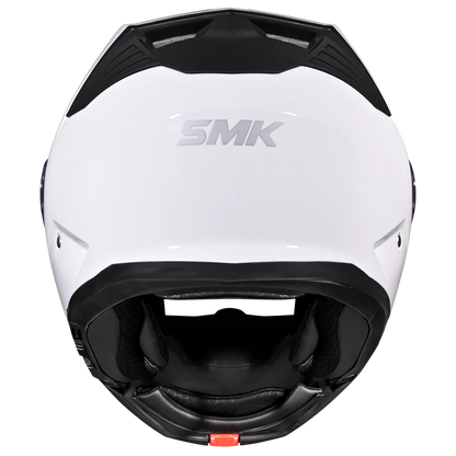SMK Gullwing Gloss White Unicolor Helmet(GL100)ECE 22-06