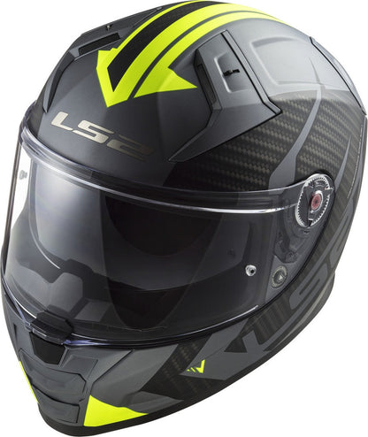 LS2 FF811 Vector II Splitter Matt Titanium hiviz yellow Helmets - AH Helmets