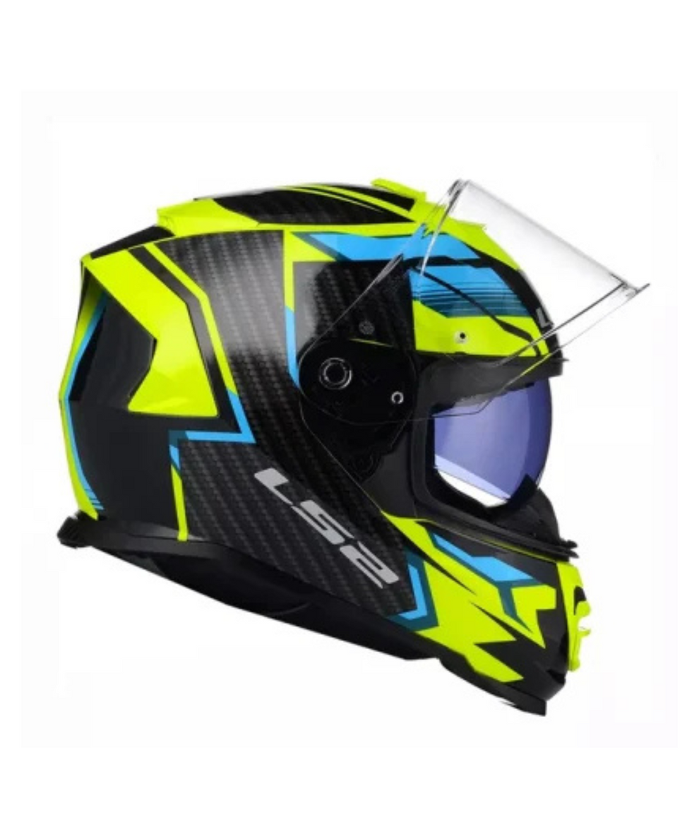 LS2 FF800 STORM II TRACKER HIVIZ YELLOW HELMET-06(D-RING)