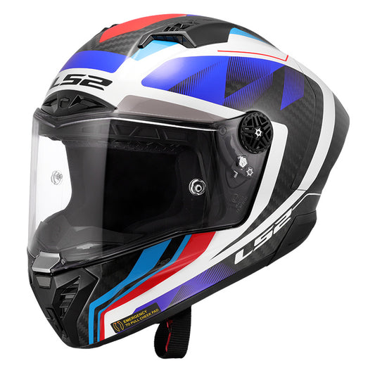 LS2 FF805 THUNDER CARBON GLOSS GP AERO ROUTE BLUE RED Helmet-06