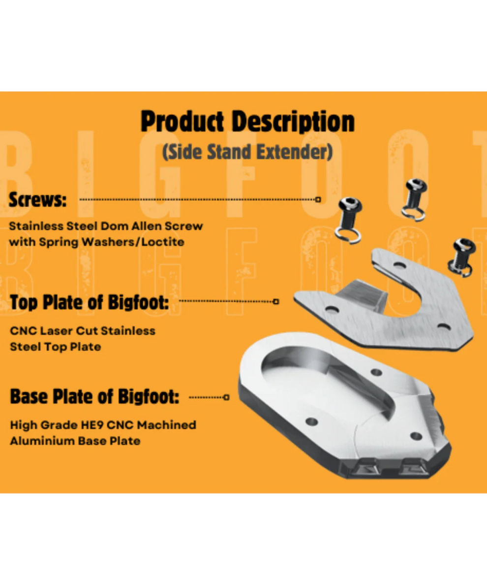 Motoverse Factory Customs Bigfoot Shoe Stand Extender for Triumph Speed 400 / Scrambler 400x / T4 - MB-TRMP-S400