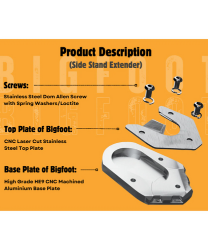 Motoverse Factory Customs Bigfoot Shoe Stand Extender for Triumph Speed 400 / Scrambler 400x / T4 - MB-TRMP-S400
