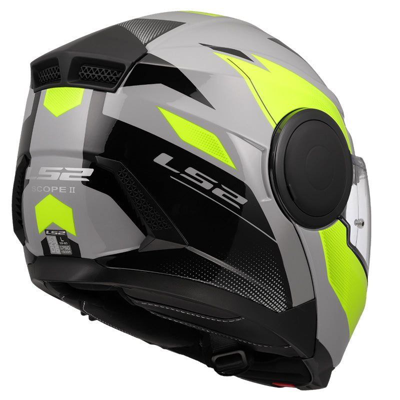 LS2 FF902 Scope ll Duria Gloss Grey HiViz yellow Helmets- 22-06