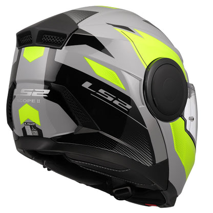 LS2 FF902 Scope ll Duria Gloss Grey HiViz yellow Helmets- 22-06