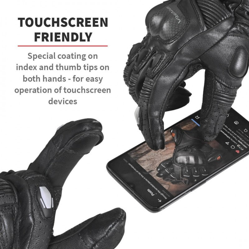 ViaTerra Grid – Riding Black full gauntlet Gloves - AH Helmets